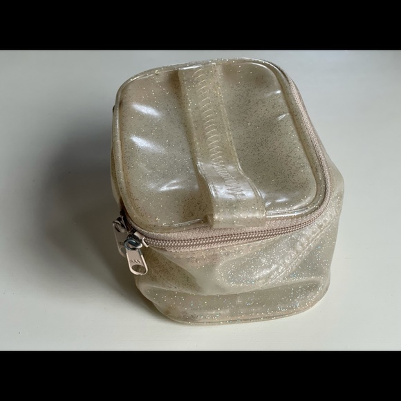 Vintage 80s Clear Glitter PVC Makeup Case - Picture 6 of 14